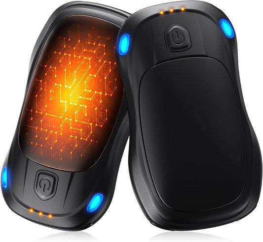 Hand Warmers Rechargeable 2 Pack, MKG Electric Hand Warmer, 24Hrs Long Lasting, Ultra-Light Pocket Heater with 3 Levels for Camping, Hunting, Golf, Women Men Winter Gift