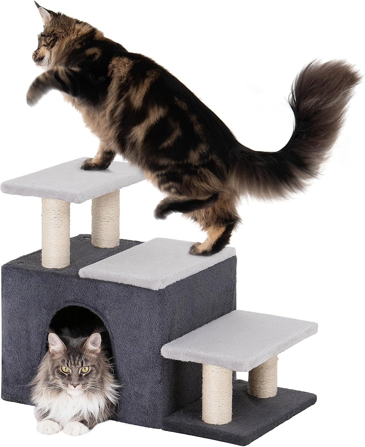 Aechonow 3-In-1 Pet Stairs for Cats, Dog Steps for Small Doggie Rabbits
