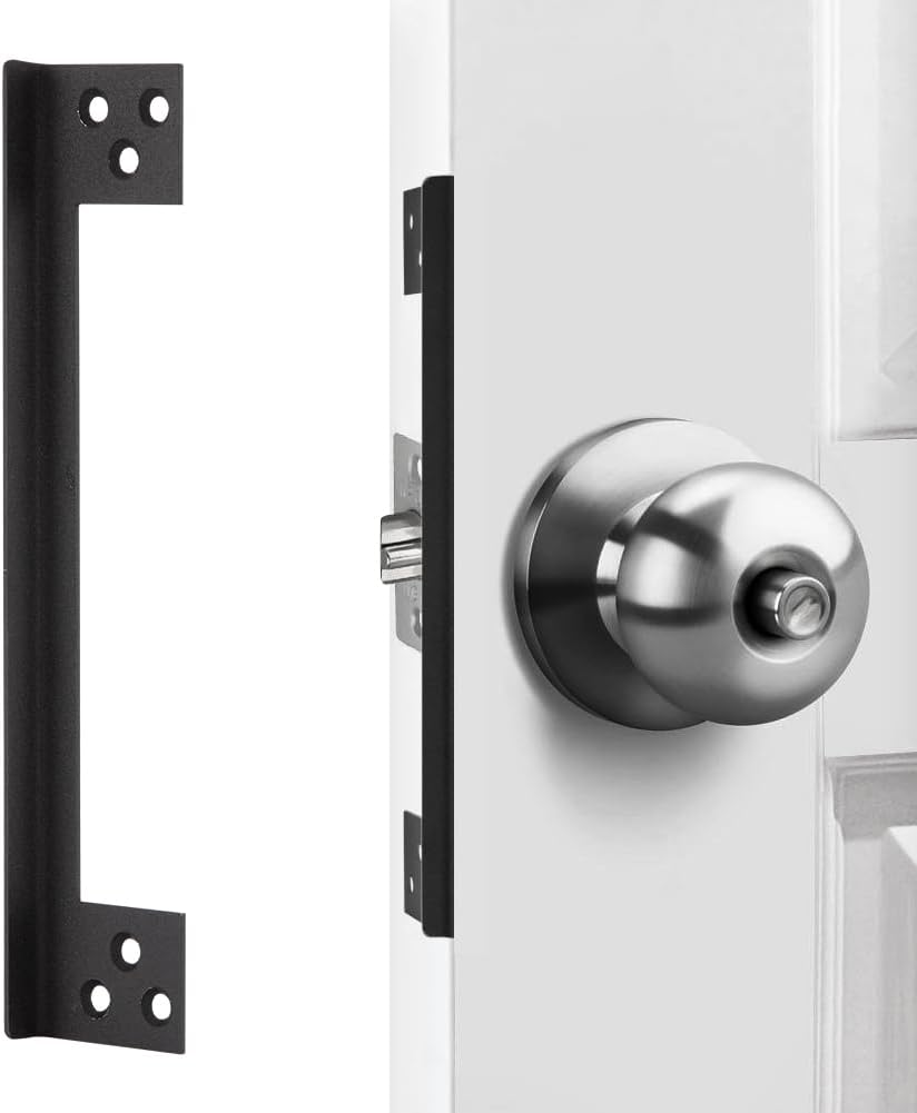 Door Latch Guard Plate 7", Outswing Door Security Protector Shield