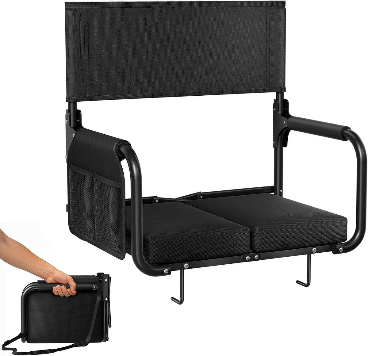 Stadium Seats with Back Support, Bleacher Seat Foldable & Portable