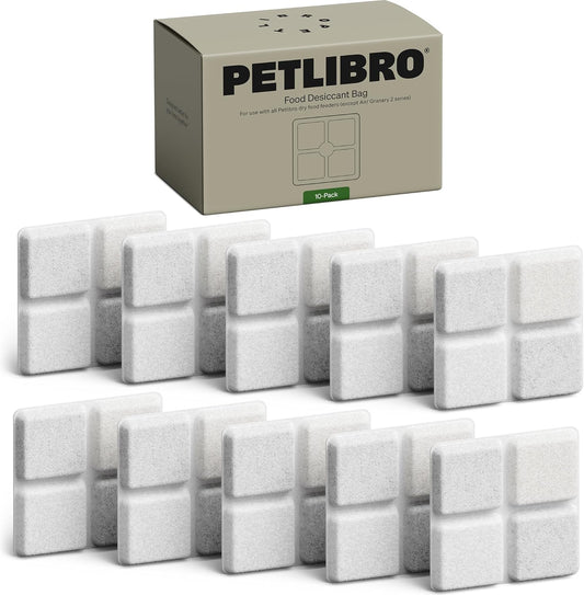 PETLIBRO Pet Food Desiccant Bag, 10 Packs Bulk Replacement, Large Capacity Pack for Multi-Cat Households, Compatible with Automatic Cat Feeder Model PLAF005, PLAF006, PLAF103, PLAF203, PLAF301