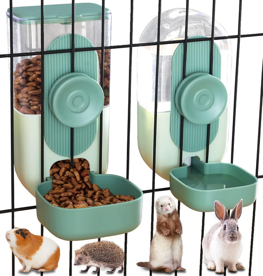 Kenond 35Oz Rabbit Food Bowl,Bunny Water Dispenser,Feeders Waterer for Cage