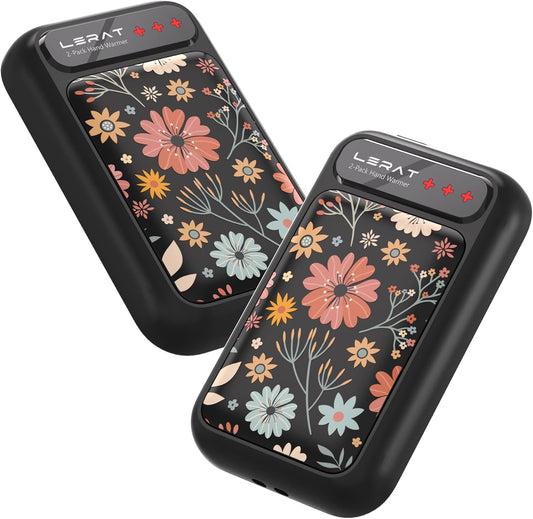 Lerat Hand Warmers Rechargeable, Electric Hand Warmers Reusable- Fast Heating Hand Warmer with 3 Heat Settings, Portable Hand Warmers Gifts for Women, Great for Hunting Camping Hiking