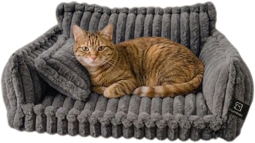 Orthopedic Dog Couch, Fluffy Pet Sofa Bed,Washable Cover