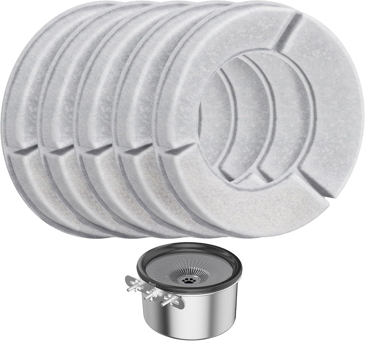 2Pcs No Spill Dog Crate Bowl, 2.5L Stainless Steel Bowls Set