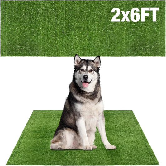GLOBREEN Fake Grass Pee Pads for Dogs Potty - 2Ftx6Ft Reusable Turf Rug