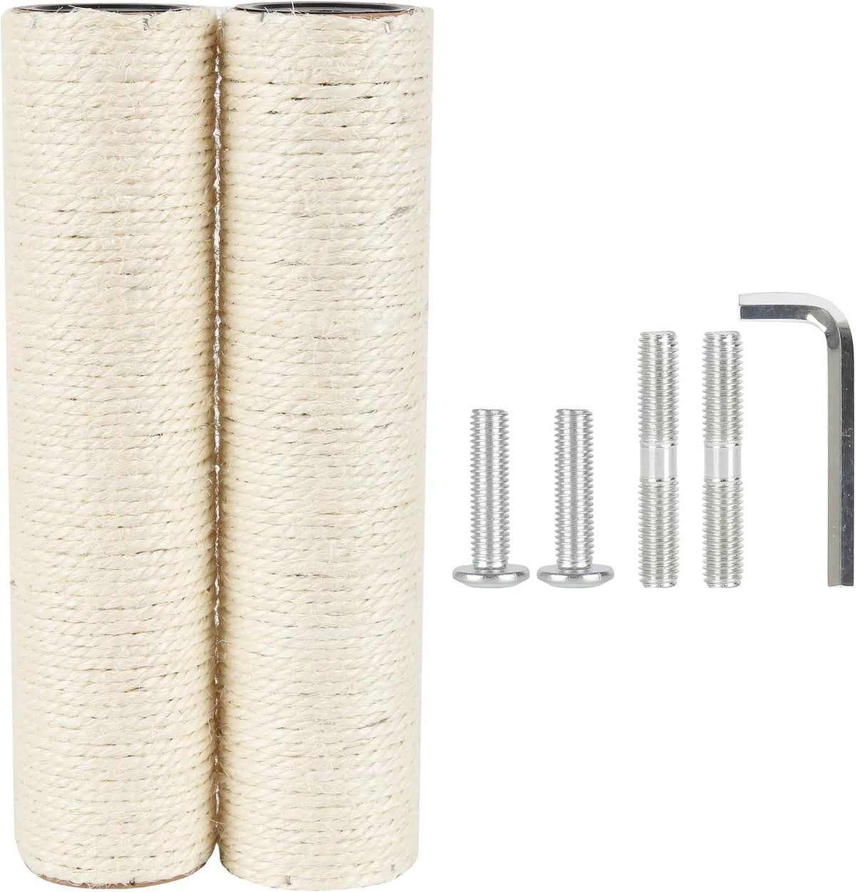 7.4Cm 2.91In Diameter Cat Tree Scratching Post Replacement Sisal Pole Parts for Cat Tower (M10, 9.84In/25Cm)