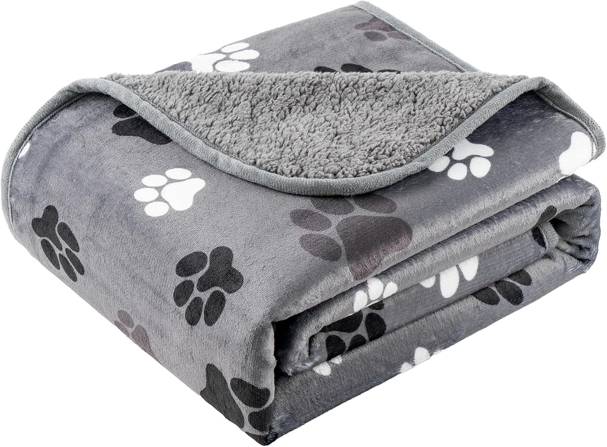 Waterproof Dog Blankets for Large Dogs 50"X60" Dark Grey