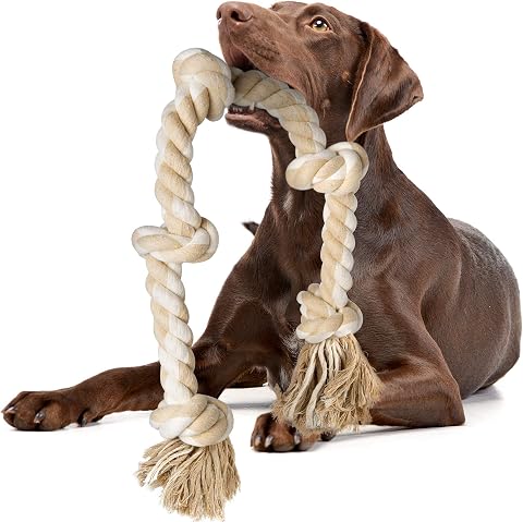 SHARLOVY Large Tough Chew Toys for Aggressive Chewers, 9 Pack Dog Rope Toys