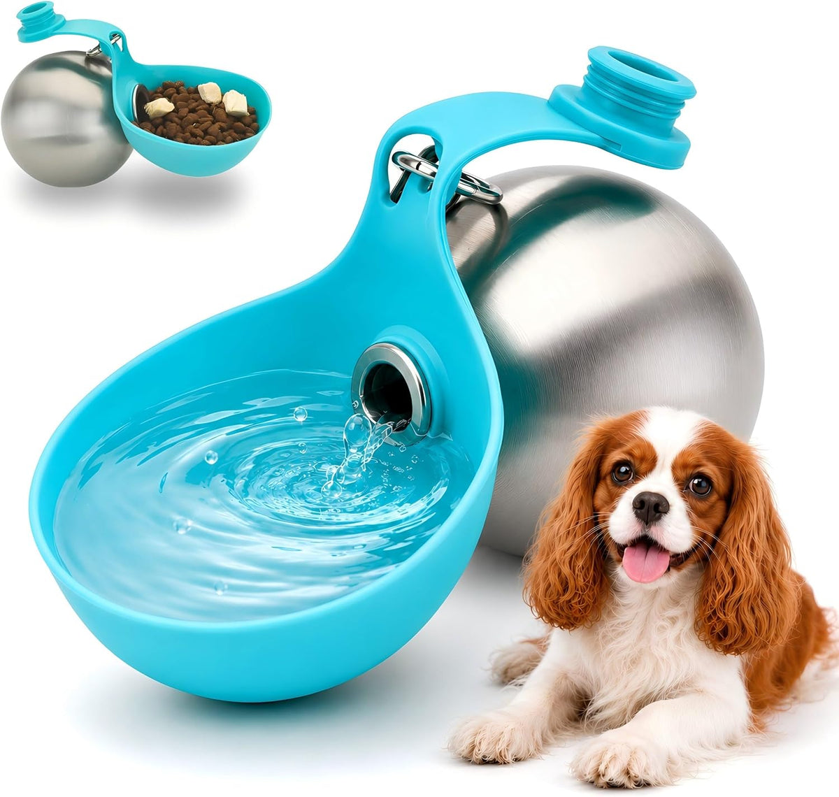 Dog Water Bottle 10Oz Stainless Steel Small Water Bottles for Puppy