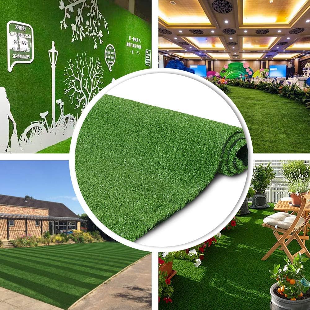Petgrow Artificial Grass Turf 3Ftx10Ft,Drainage Holes/Custom Size