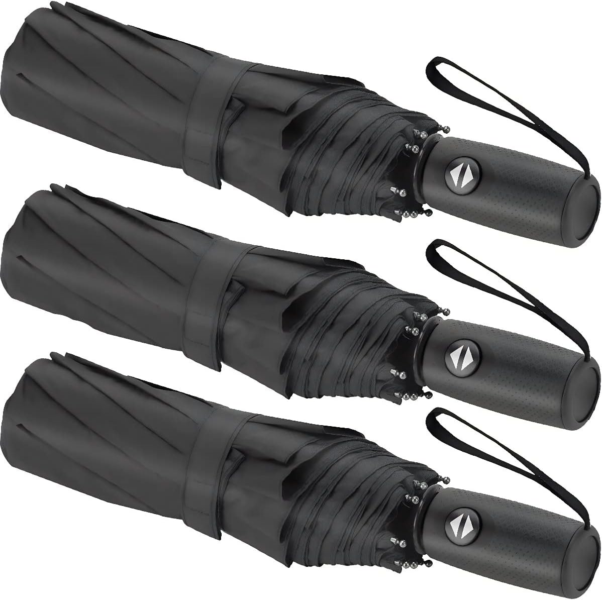 Liberty Imports 3 Pack Windproof Travel Umbrellas Compact Auto Open