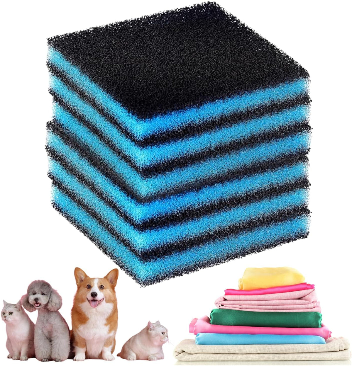 6 PCS Upgrade Pet Hair Remover for Laundry - Thickened Reusable Washing Machine Hair Catcher, Superior Lint Remover Vs Ordinary, Banishes Dog/Cat Fur Forever!
