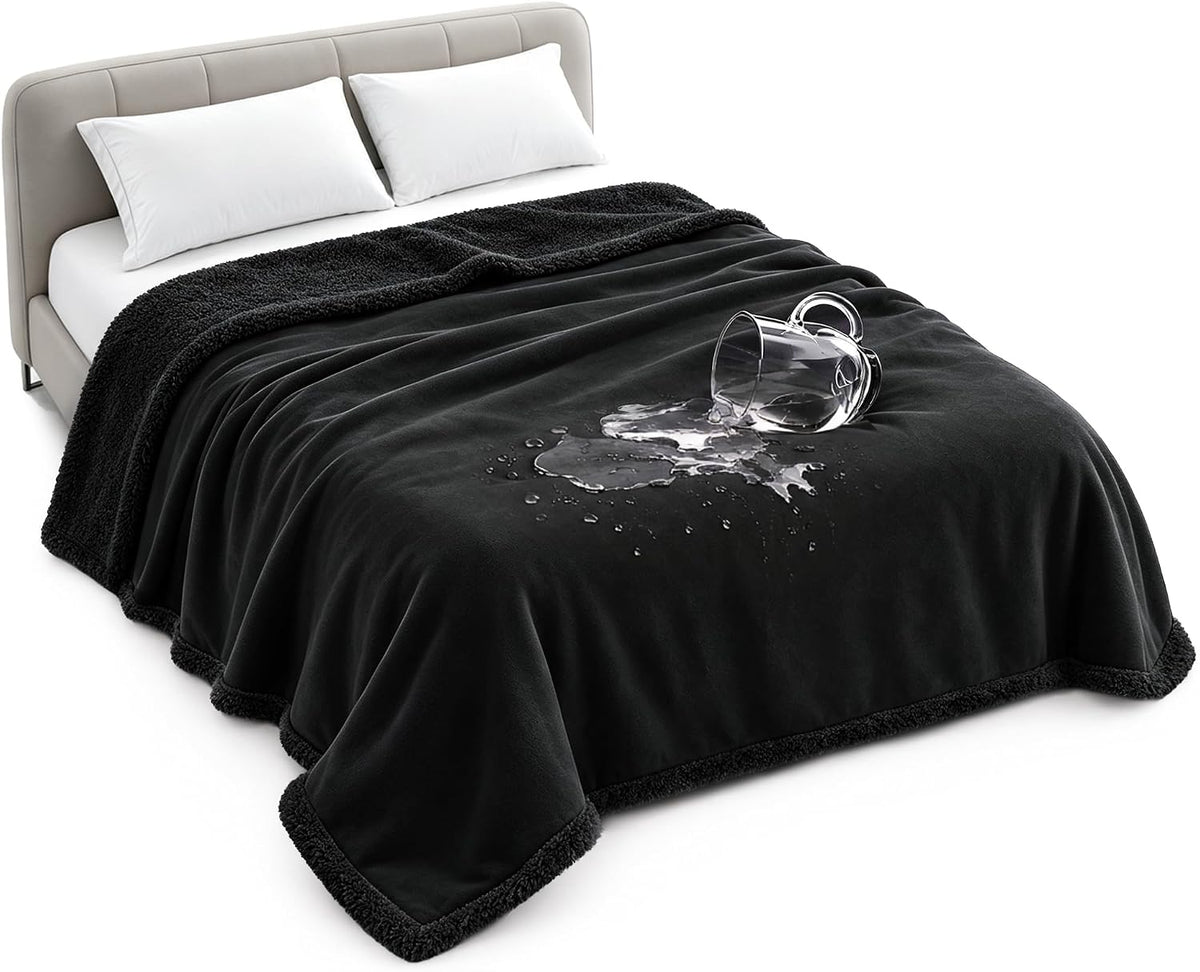 Catalonia Waterproof Blanket for Bed, Reversible Leakproof Throw