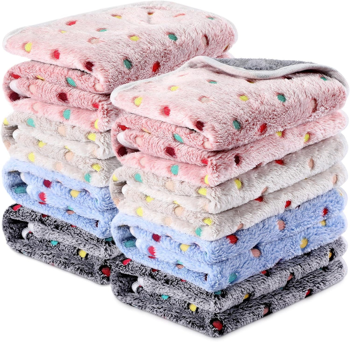 Tudomro 8 Pcs Guinea Pig Fleece Cage Liners, Heart, 47 X 24 Inch