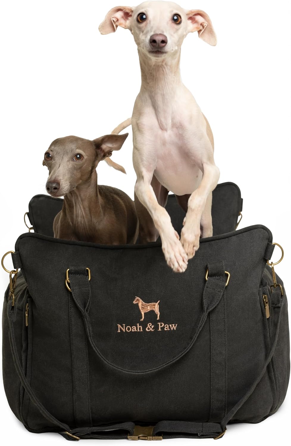 Noah & Paw Dog Car Seat Booster for Small Dogs & Cats under 25Lb, Canvas