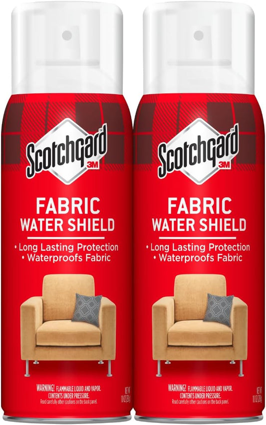 Scotchgard Fabric Water Shield, Water Repellent Spray for Spring and Summer Clothing and Household Upholstery Items, Long-Lasting Protection, Water Repellent for Seasonal Fabric, Two 10 Oz Cans