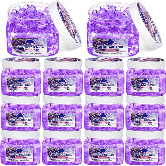 12 Pcs Air Freshener Bulk Odor Gel Eliminator Beads 8 Oz, Lavender