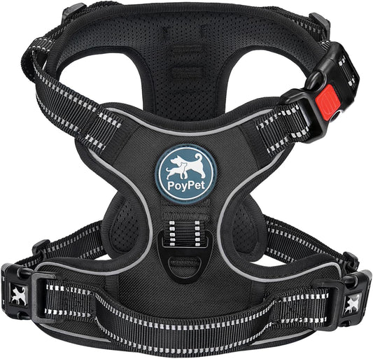 Poypet No Pull Dog Harness Medium with Front Clip & Neck Release Buckle