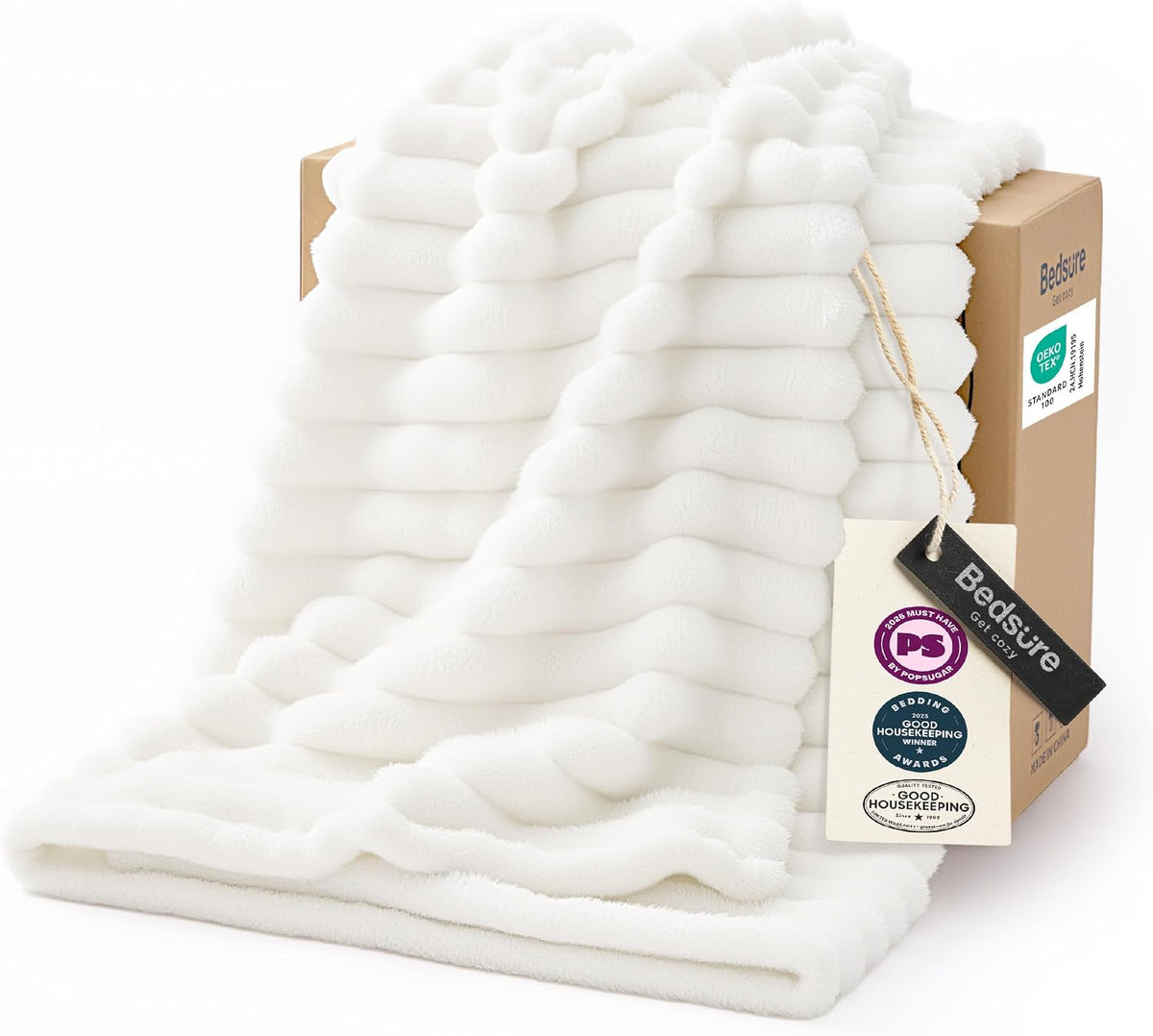 Bedsure Gentlesoft Fleece Blanket Twin Size Grey - 300GSM Lightweight Plush Fuzzy Cozy Soft Warm Blanket for Bed, Sofa, Couch, Travel, Camping, 60X80 Inches