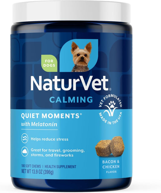 Pet Naturals Calming Chews for Medium and Large Dogs, Anxiety Relief with Gentle Ingredients for Thunder, Fireworks, Barking, Calming Dog Treats, Chicken Flavor, 30 Count