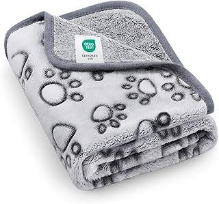 MIWOPET 3 Pack Fleece Pet Blankets Warm Bed Throw for Dogs & Cats 23X15In