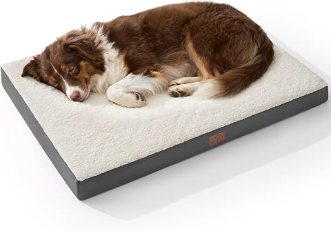 JOLLYVOGUE Calming Dog Beds Large Sized Dog, 36In Donut Washable Large Pet Bed, Anti-Slip & Anti-Anxiety Fluffy Faux Fur round Dogs Bed, Fits up to 80 Lbs Pets (Smoke Grey)