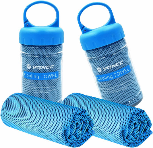 YQXCC 2 Pack Cooling Towels (47"X12"), Ice Cool Towel for Neck & Face