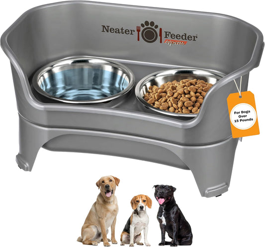 Feedoo Slow Feeder Dog Bowl-2Cups for Medium Breeds, Double Wall Food-Grade Stainless Steel, Heavy Duty with Non-Slip Rubber Base, Puzzle Maze Bowl to Slow down Eating
