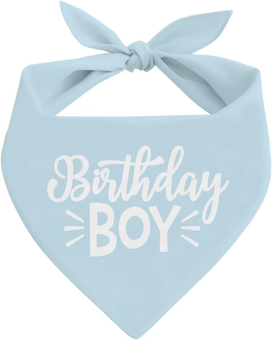 Dog Bandana, Birthday Boy, Dog Birthday Bandana, Blue Pet Dogs Scarf Accessories, Pet Dogs Triangle Scarf, Pets Muffler for Small Medium, Pets Lovers Gift