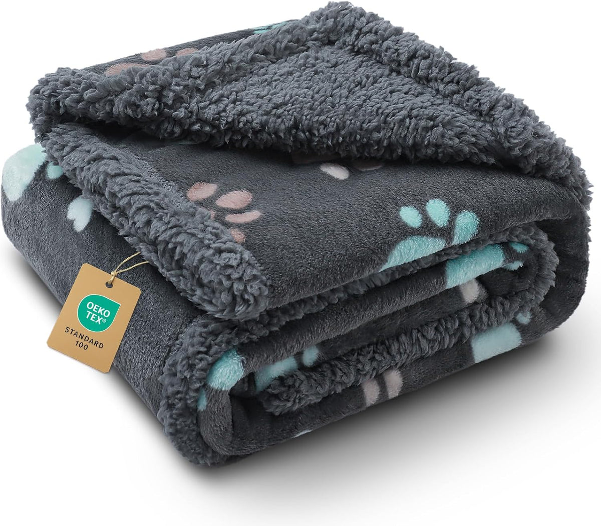 Luciphia Waterproof Dog Blanket Reversible Sherpa Fleece for Small Dogs Cat