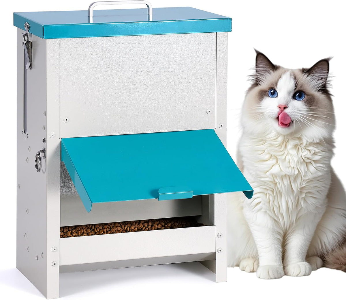 10L Automatic Cat Feeder Outdoor Gravity Cat Dry Food Dispenser
