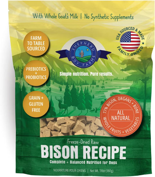 Vital Essentials Freeze Dried Dog Food, Beef Crunchy Mini Nibs, 14 Oz Bag