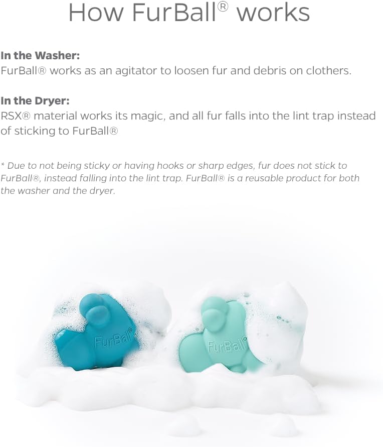 Pet Parents® Furball® Pet Hair Remover for Laundry (Teal V2)