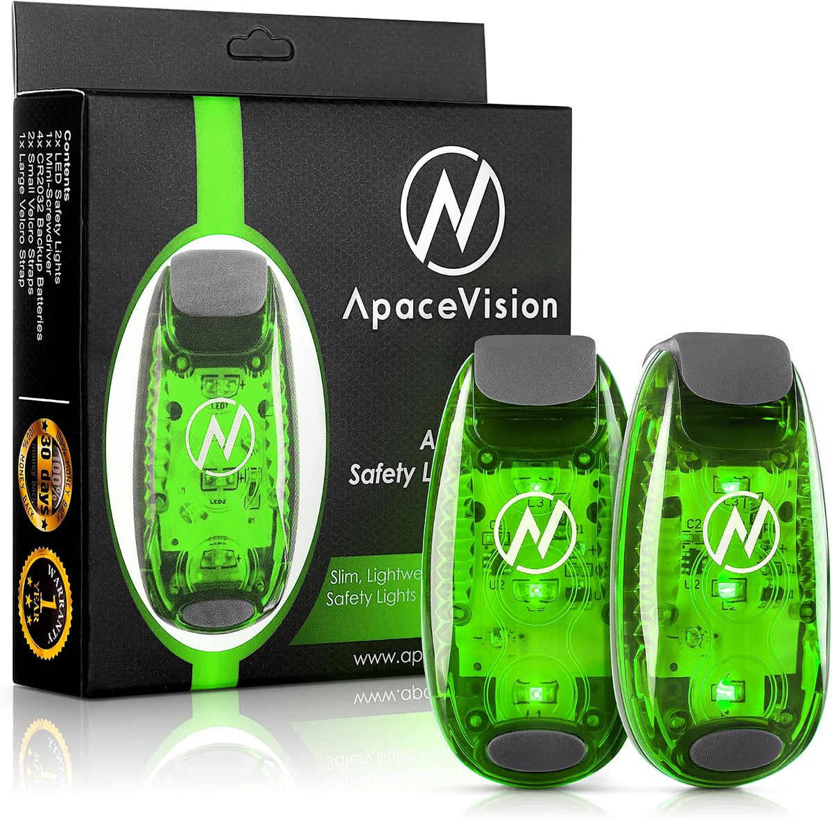 LED Safety Light (2 Pack) with Bonus Items – Clip on Strobe/Running Lights for Runners, Dogs, Bikes, Walking and More