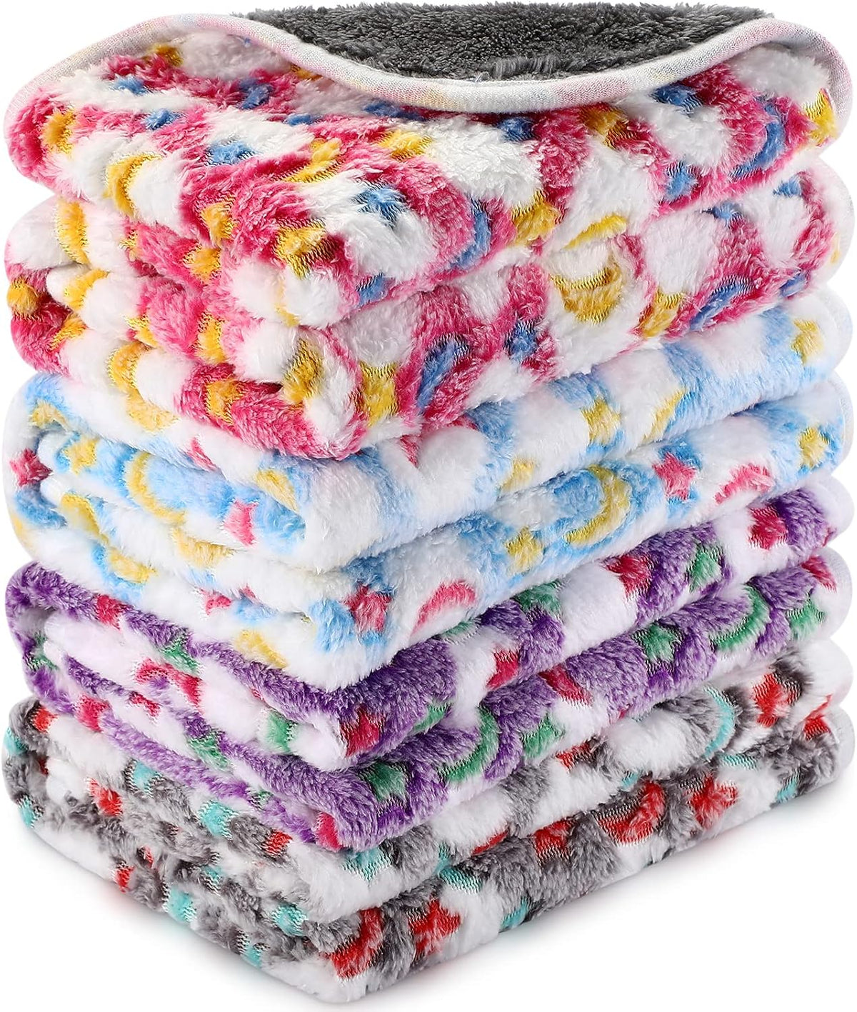 Reginary 10 Pcs Guinea Pig Fleece Blankets, 12 X 12 Inch, Colorful