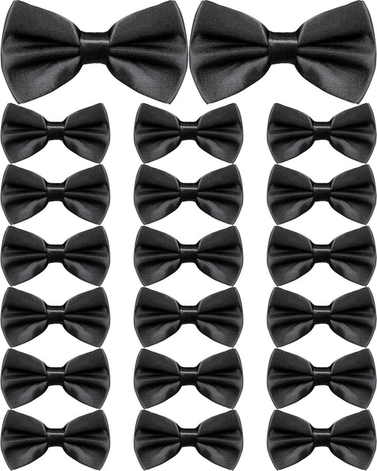 Hercicy 20 Pcs Bow Ties for Men, Satin Pre Tied Formal,