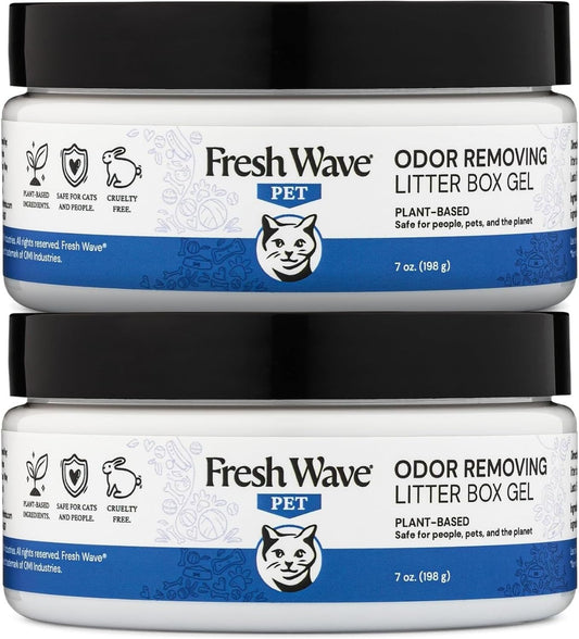 Fresh Wave Litter Box Odor Eliminator Gel, 7 Oz Each, 2-Pack