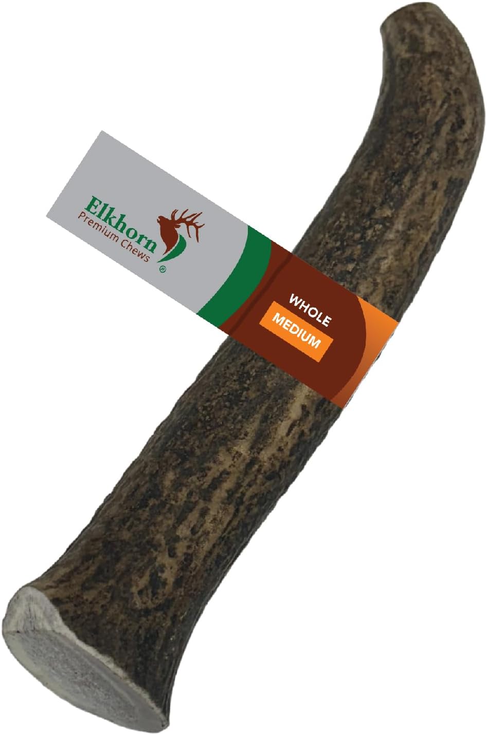 Elkhorn Premium Chews - Medium Whole Single Elk Antler Chew (6-9” Long)