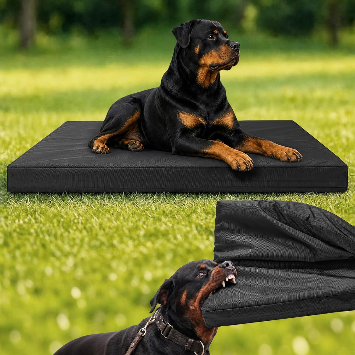 2520D Heavy Duty Indestructible Dog Bed, Chew Resistant Dog Bed, 22"X35"