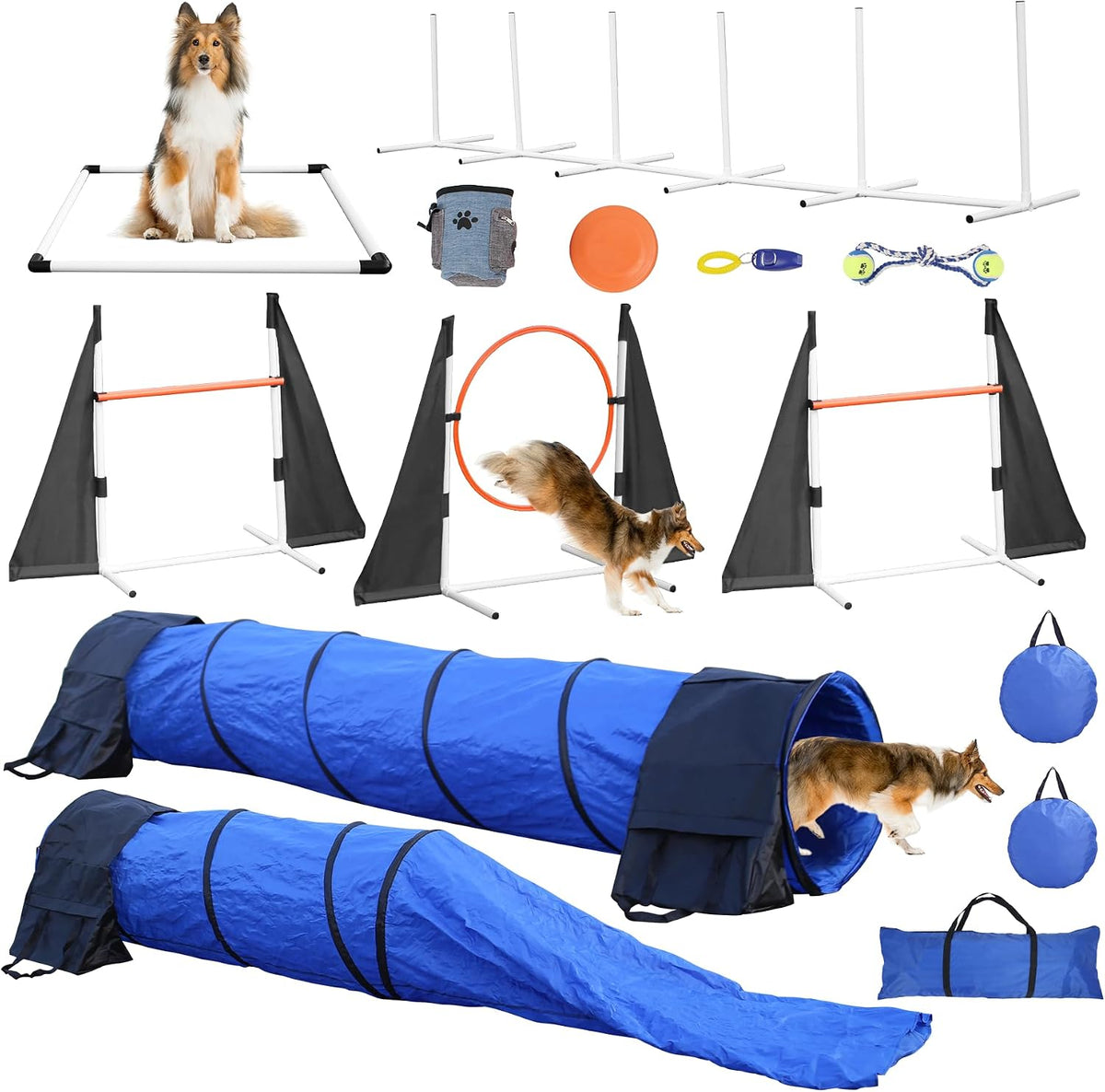 POPMOON Agility Training Equipment for Dogs, 13 PCS Dog Agility Equipment