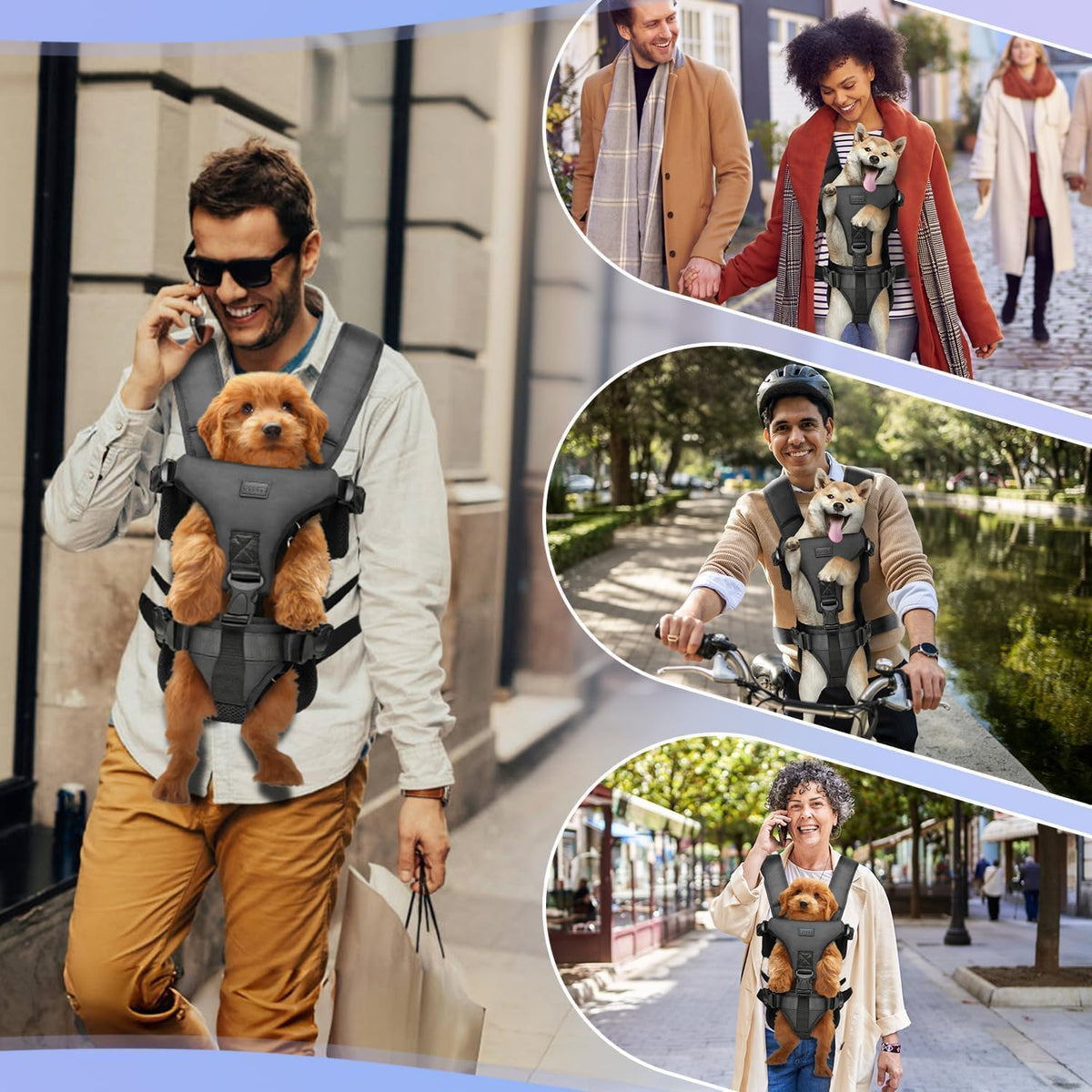 YUDODO Front Pet Carrier Backpack for Small Dog, Legs Out Dog Chest Carrier