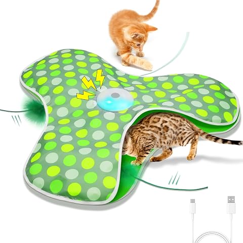 Potaroma Cat Toys Chargeable, 3In1 Hide and Seek, Interactive Fun