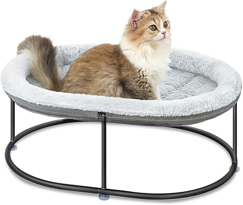 Zoratoo Elevated Cat Hammock, Fluffy Cuddle Cat Bed for Multiple Cats